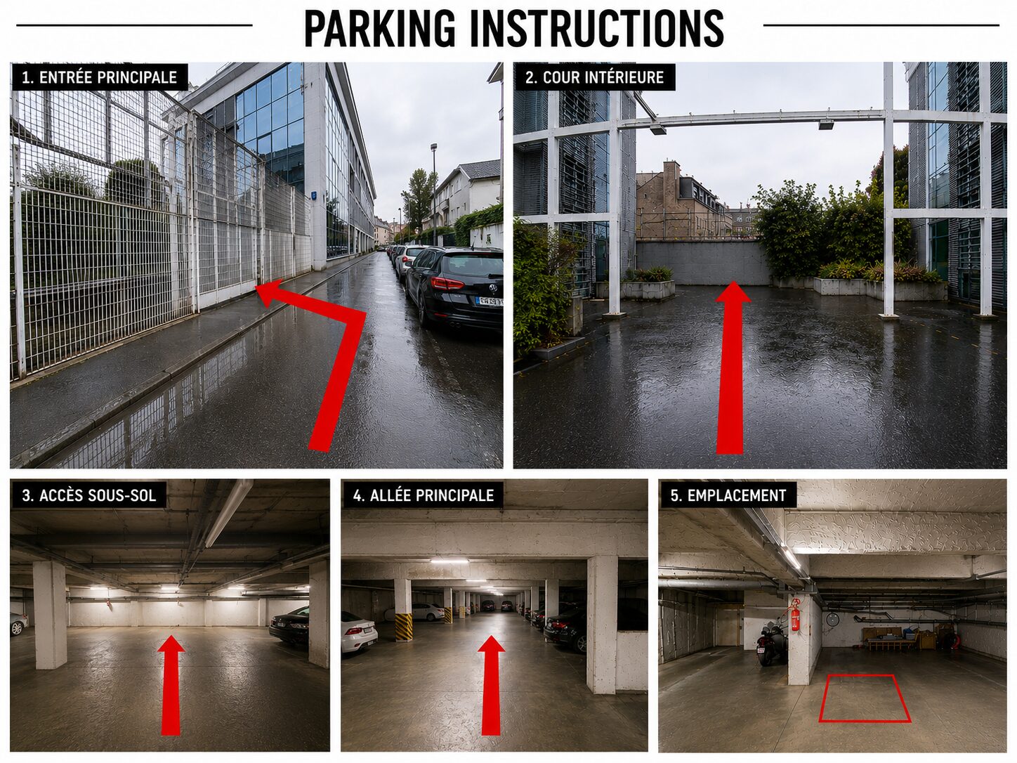 Plan du parking